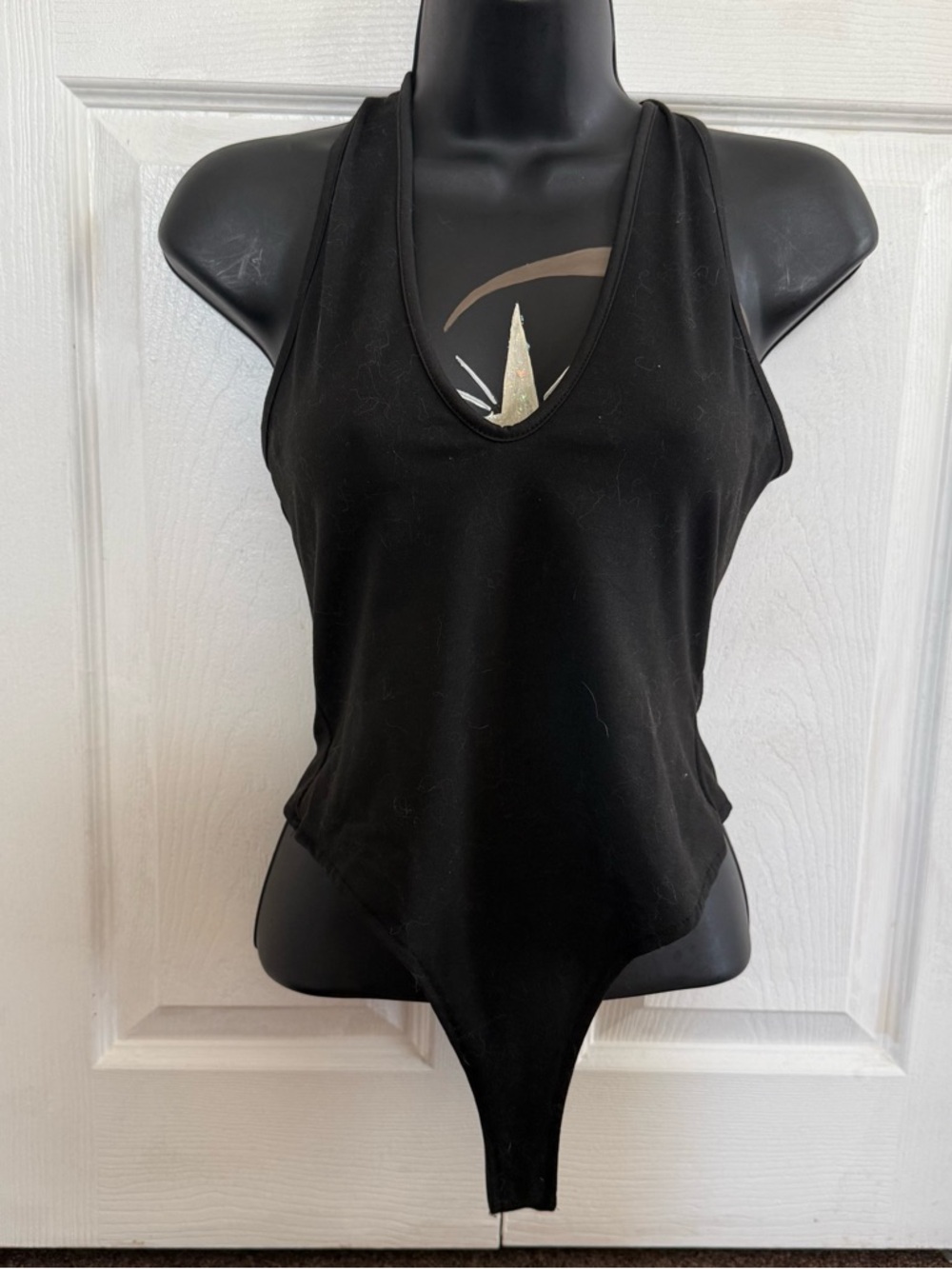SHEIN Black Polyester Stretch Top